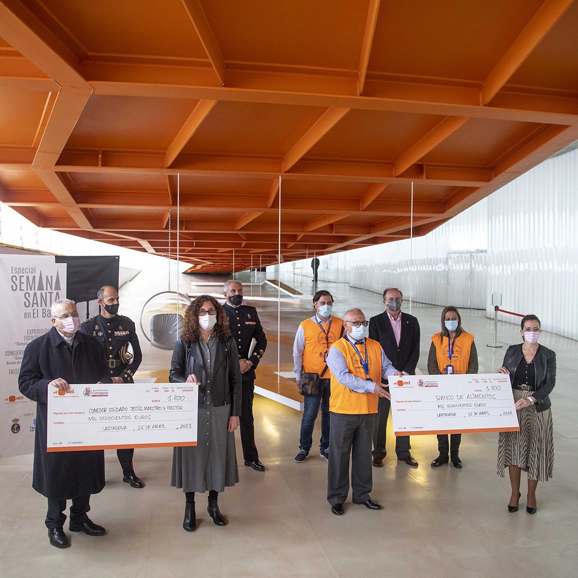 ENTREGA DONACION BENÉFICA CONCIERTOS DE SEMANA SANTA EL BATEL CARTAGENA